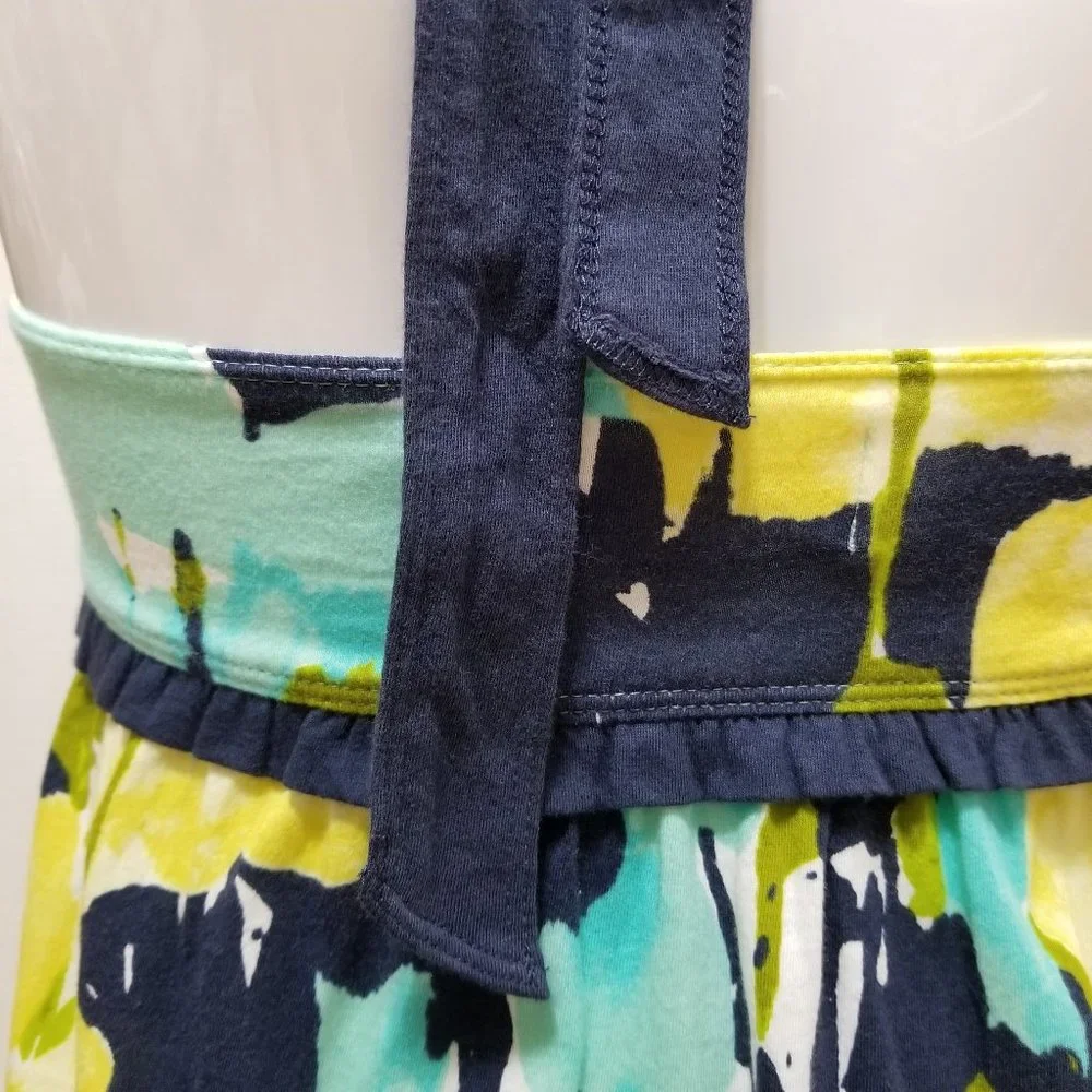 Abercrombie & Fitch top Small colorful abstract floral print sleeveless halter - Picture 10 of 13